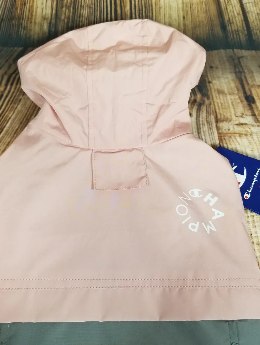 Champion NWT Pink & Gray Pet Stadium Jacket Dog Large Water Resistant Raincoat